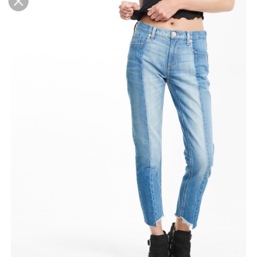 Express 2 tone Jeans size 8 Tall Long